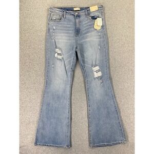 Altar'd State Jeans Womens 31/13 Galveston Flare Light Wash High Rise (34x32.5)